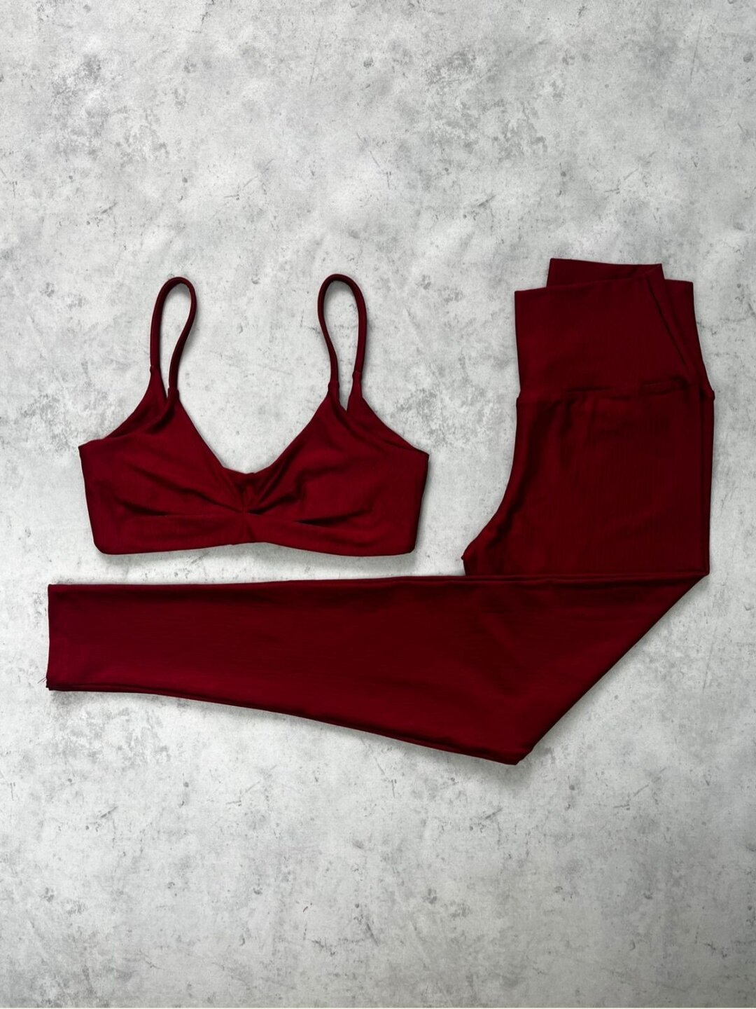 Legging Básica + Top Lívia - Compressão Dark Cherry