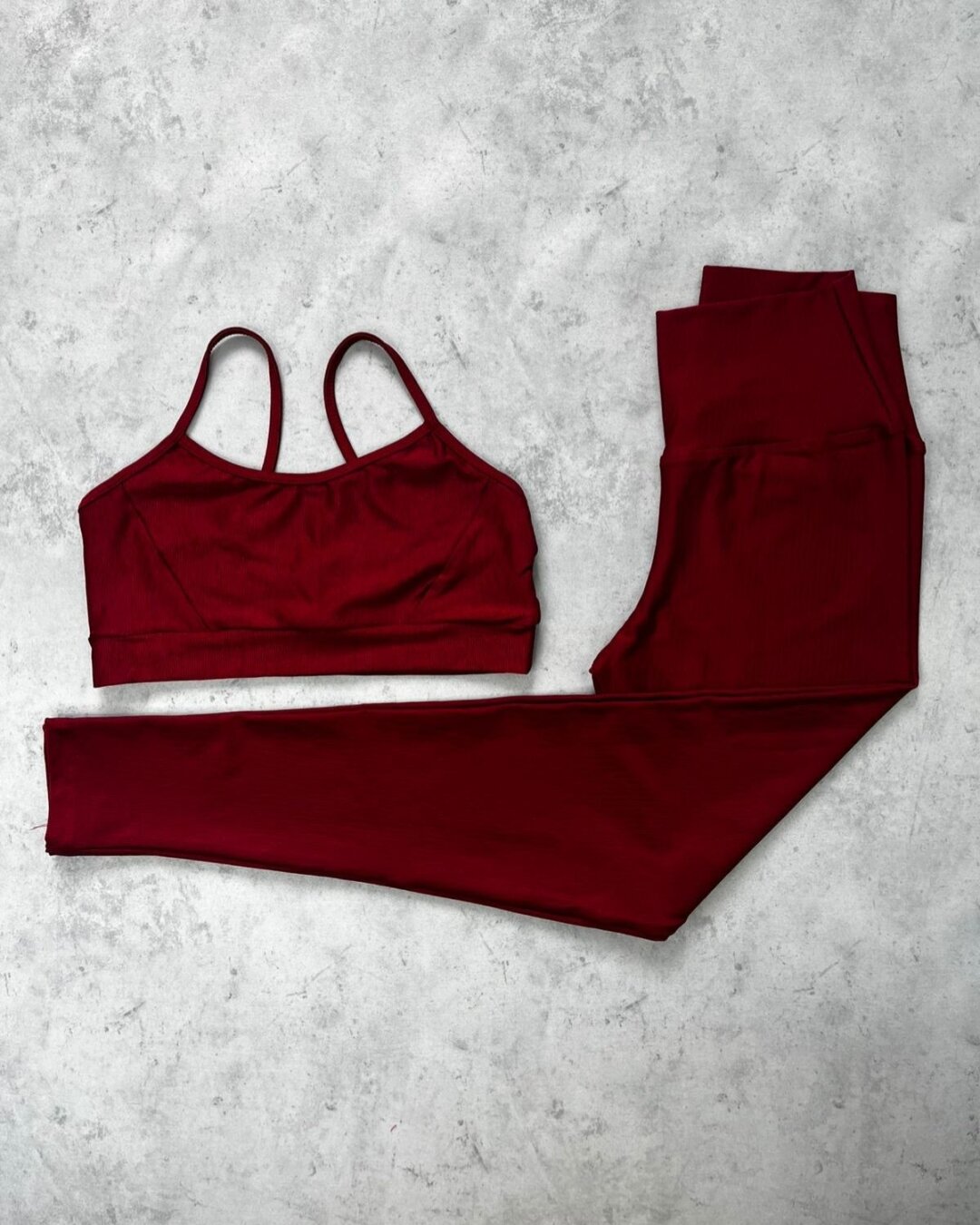 Legging Básica + Top Manu – Compressão Dark Cherry - Único