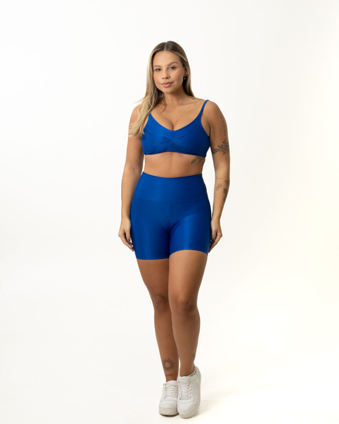 Short Básico + Top Lívia - Compressão Azul Royal