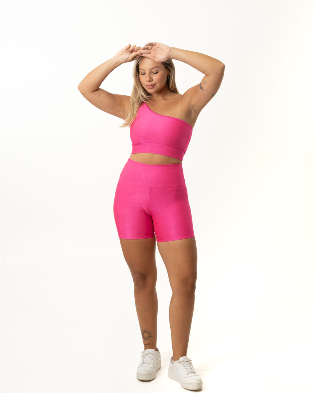 Short Básico + Top Sophia – Compressão Hot Pink