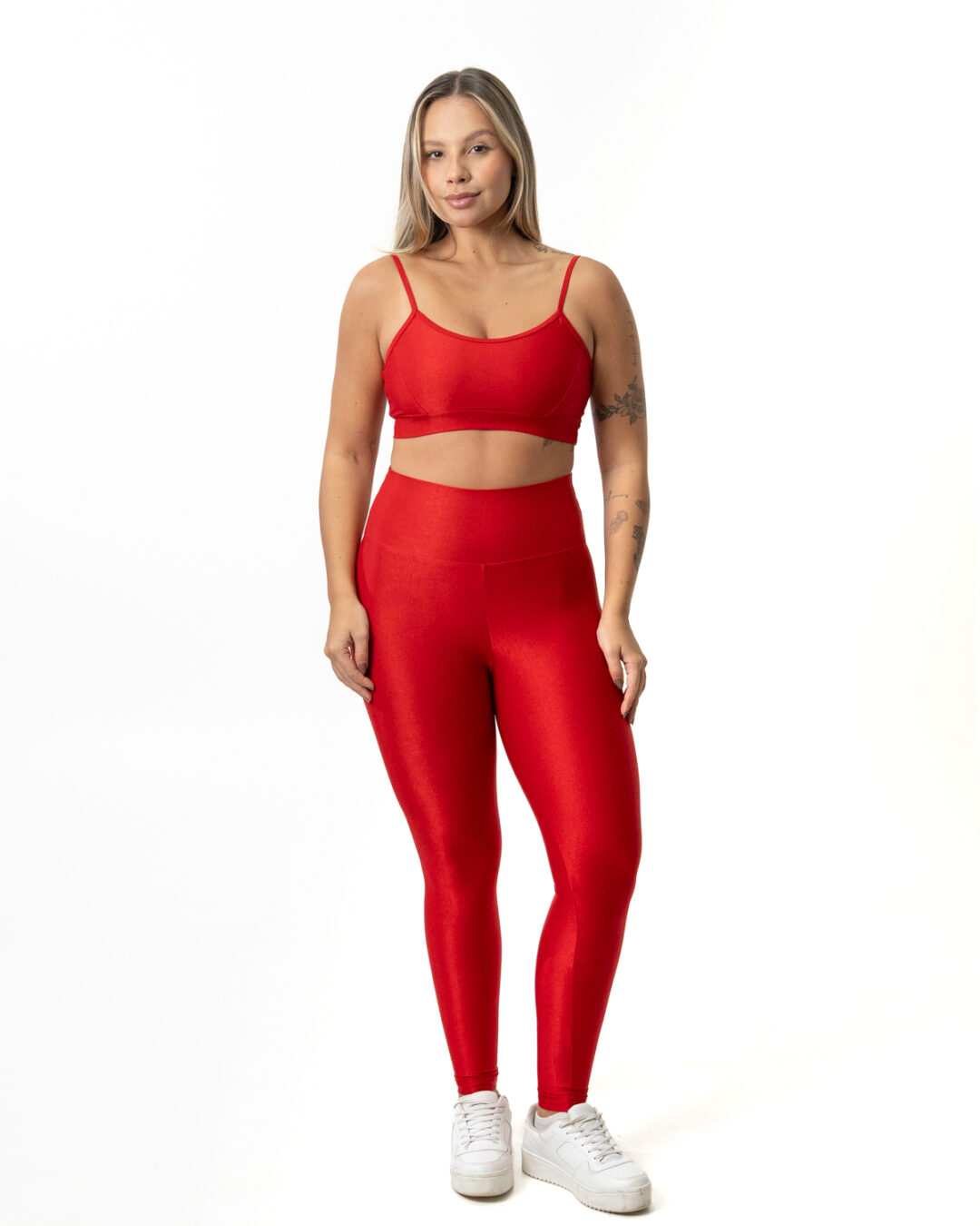 Legging Básica + Top Manu – Compressão Morango
