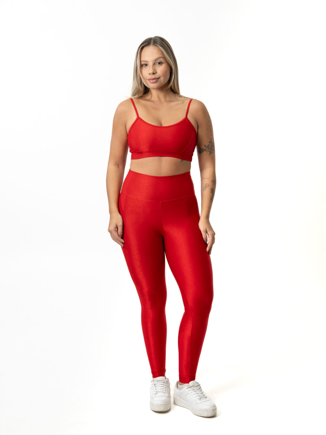 Legging Básica + Top Manu – Compressão Morango