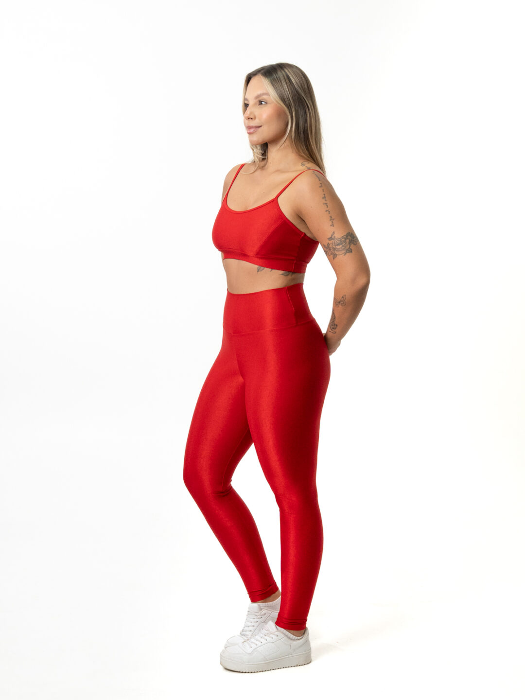 Legging Básica + Top Manu – Compressão Morango - Image 3